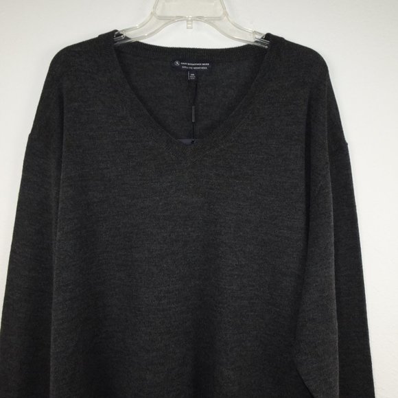Hart Schaffner Marx V-Neck Sweater - Dark Gray - Picture 2 of 7